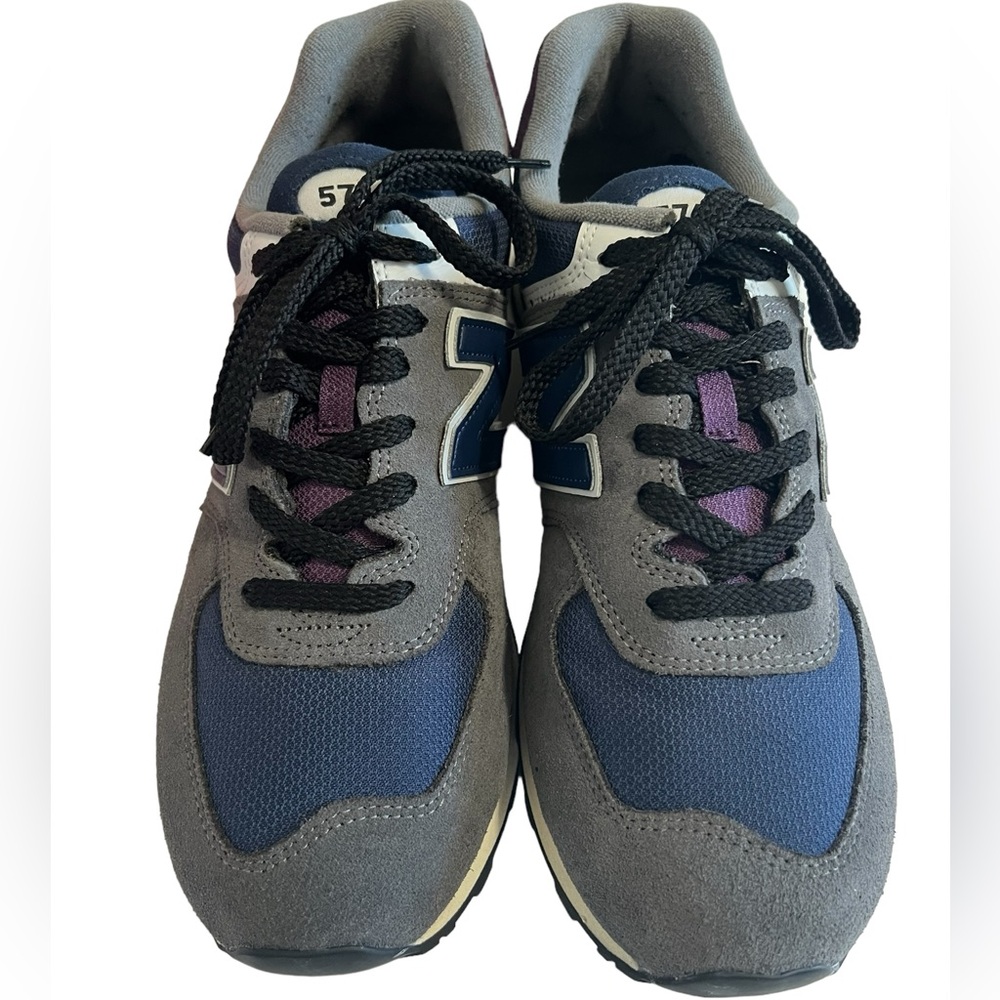 New Balance 574 Men’s Apollo Gray Navy Size 12 Sneaker - Picture 1 of 12